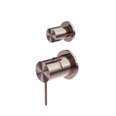 Mecca Shower Nero Mixer With Divertor Separate Back Plate - Brushed Bronze